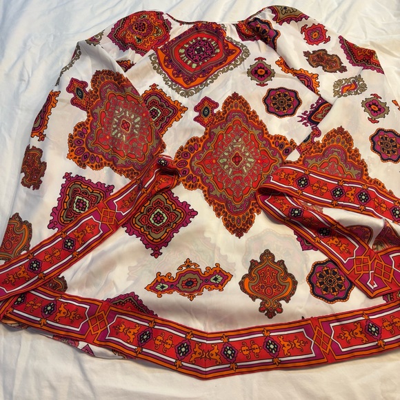 Chicos Women’s Long Sleeve Blouse Multicolor Paisley Floral Size 1 - Picture 5 of 5